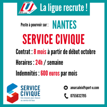 Poste à pourvoir : Service Civique Nantes