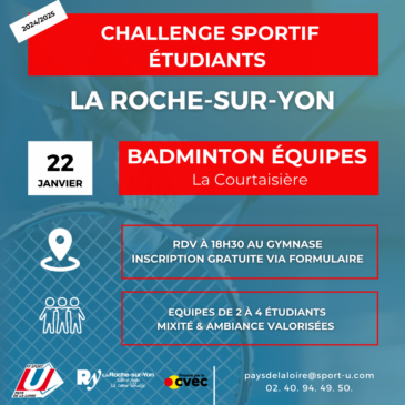 Challenge de la Roche S/Yon – Badminton